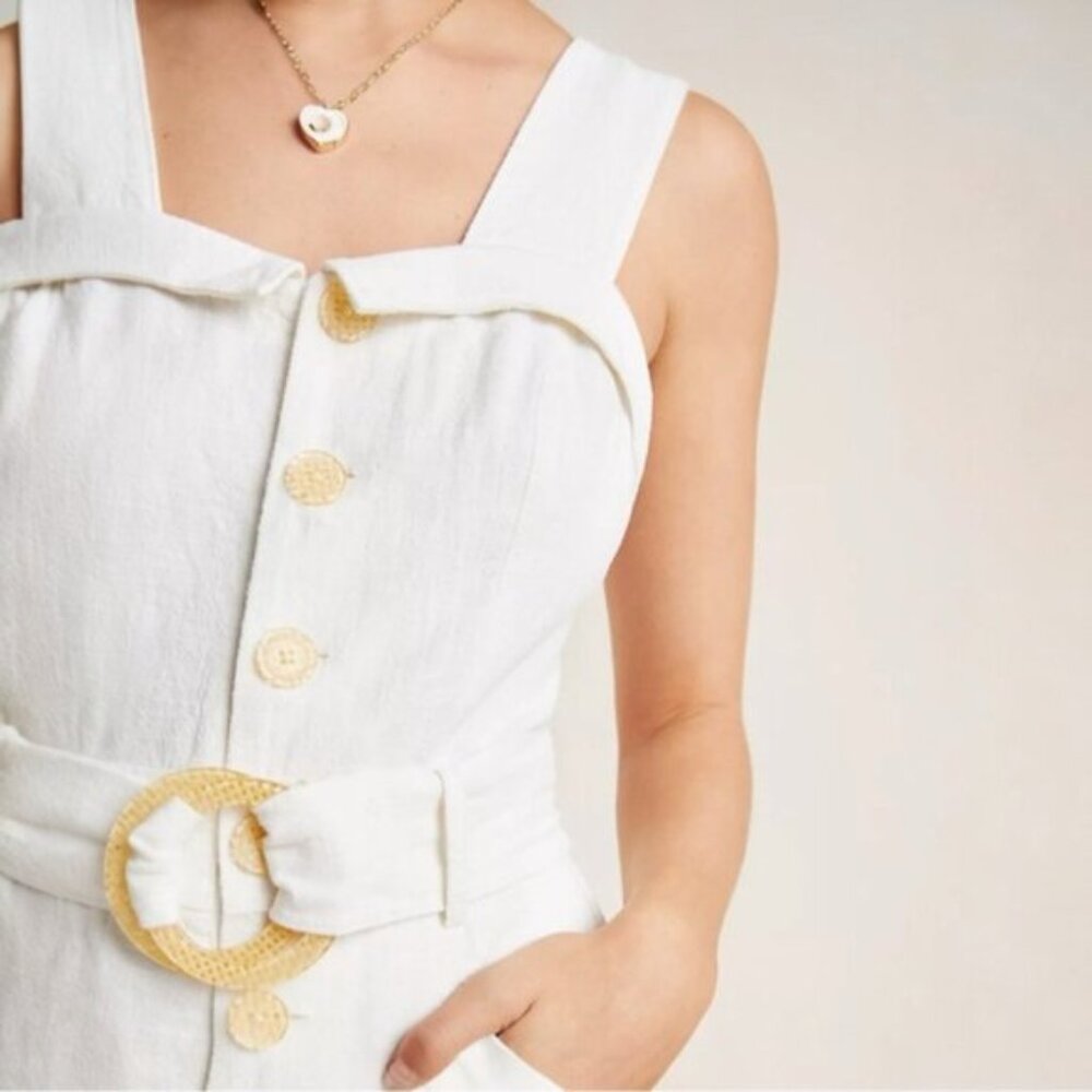 ANTHROPOLOGIE • Cape Code Jumpsuit in Ivory - Picture 3 of 15